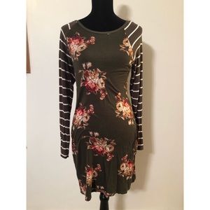 Floral/Stripes Dress